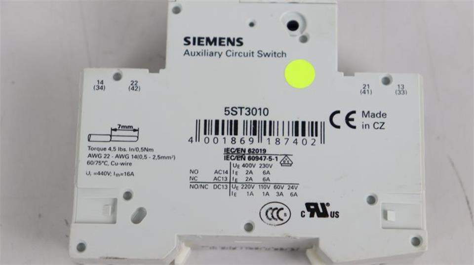 Siemens Leistungsschalter 5SY41 MCB B10 + 5ST301.AS TOP ZUSTAND