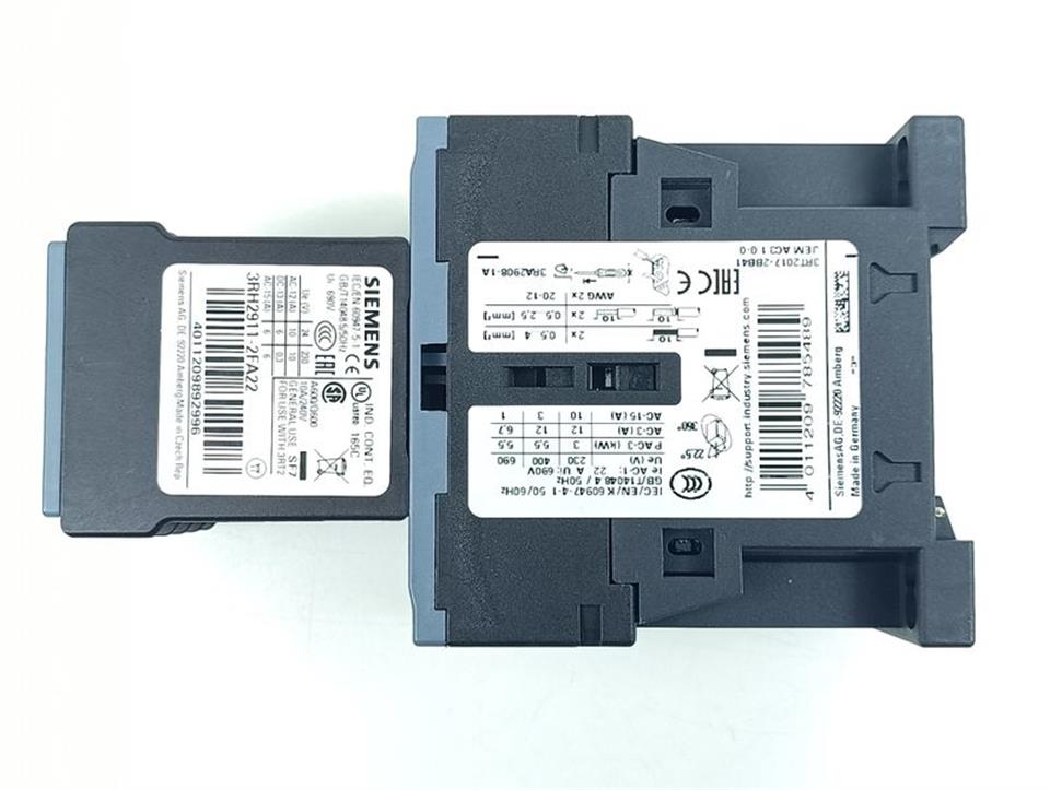 Siemens Leistungsschütz 3RT2017-2BB41+ 3RH2911-2FA22 + 3RT2916-1EH00 TOP ZUSTAND