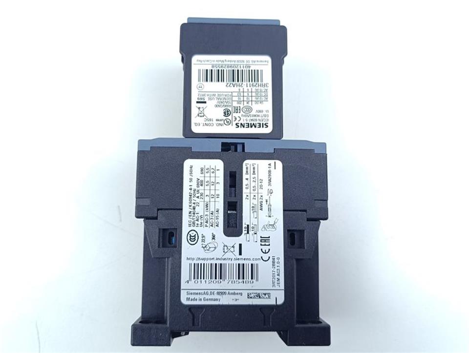 Siemens Leistungsschütz 3RT2017-2BB41+ 3RH2911-2HA22 + 3RT2916-1BB00 TOP ZUSTAND