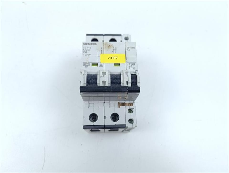 Siemens Leitungsschutzschalter 5SY4506-7 MCB C6 + 5ST3010 AS GEBRAUCHT GUT