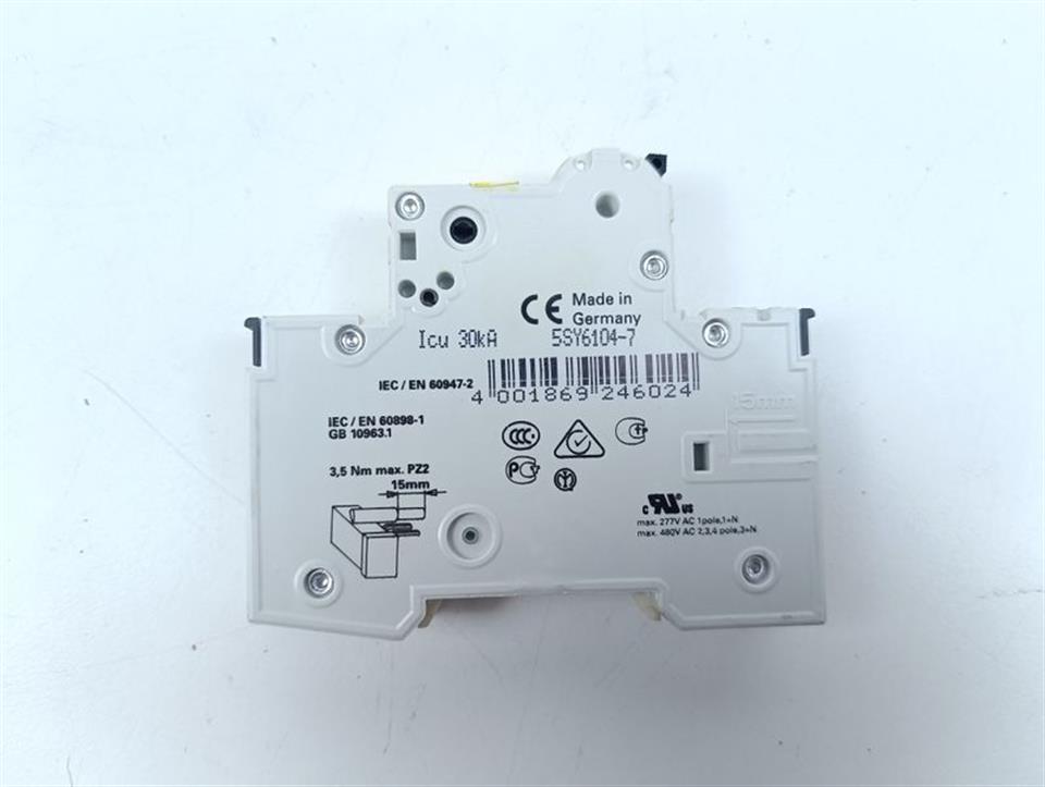 SIEMENS Leitungsschutzschalter 5SY6104-7 MCB C4 GEBRAUCHT GUT