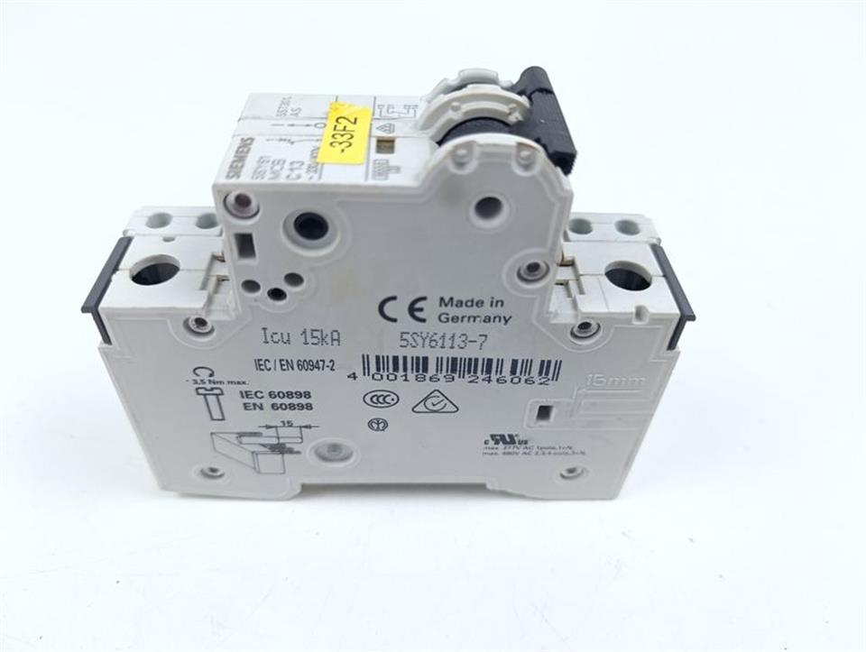 Siemens Leitungsschutzschalter 5SY6113-7 MCB C13 + 5ST301. AS   GEBRAUCHT GUT