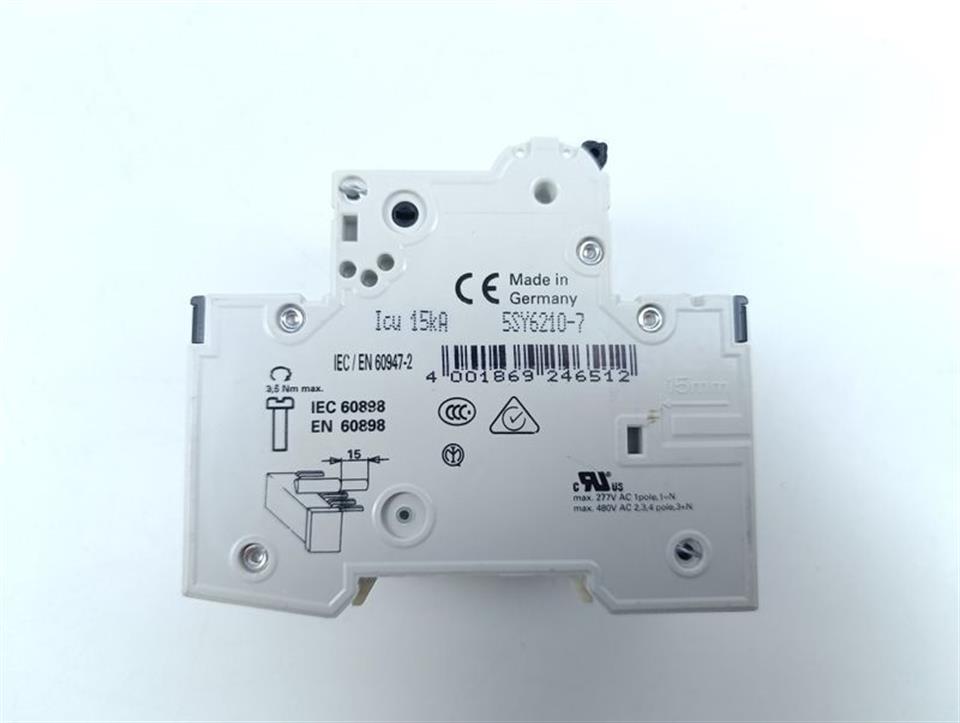 Siemens Leitungsschutzschalter 5SY6210-7 MCB C10 + 5ST301. AS GEBRAUCHT GUT