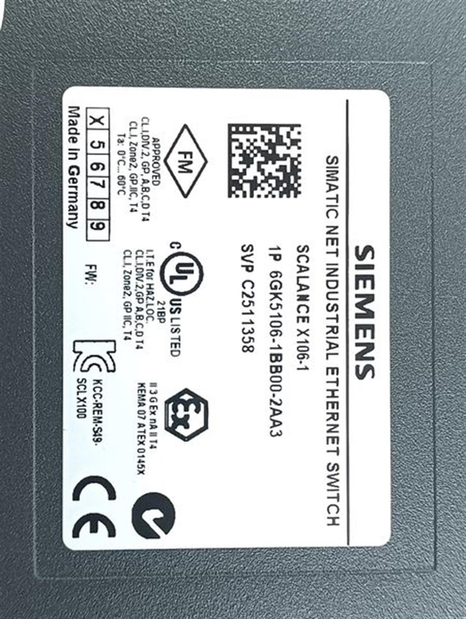 Siemens SCALANCE X106-2 6GK5106-1BB00-2AA3 Ethernet Switch NEUWERTIG & TESTED