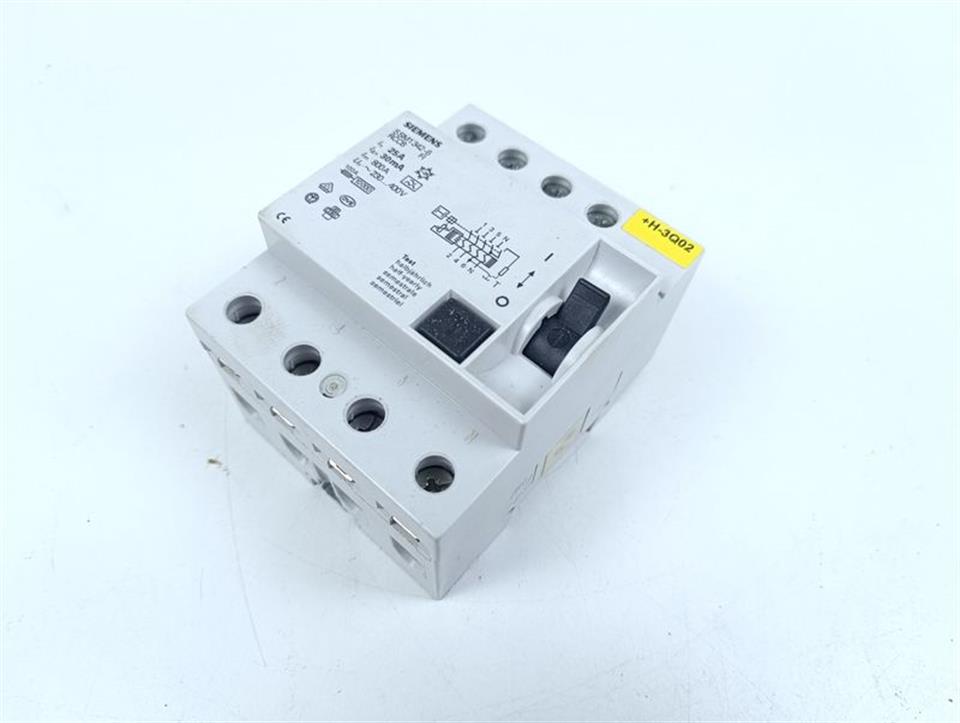 SIEMENS Schutzschalter 5SM1342-6 RCCB FI 25A 30mA GEBRAUCHT GUT