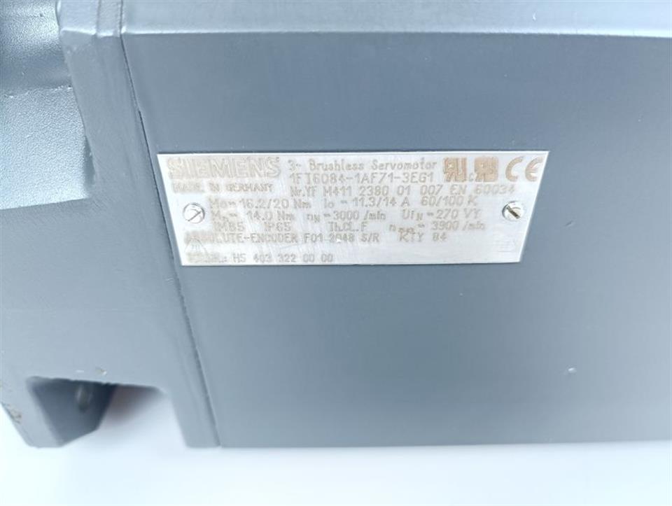 Siemens Servomotor 1FT6084-1AF71-3EG1 TESTED & TOP ZUSTAND