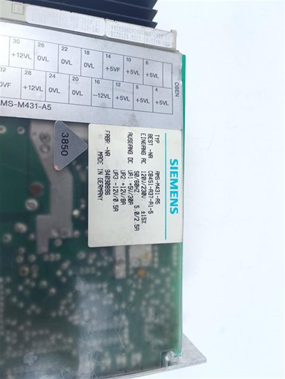 SIEMENS Sicomp  AMS-M431-A5 Netzteil- C8451-A37-A1-5  GEBRAUCHT GUT