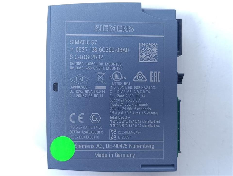 Siemens SIMATIC ET S7 6ES7138-6CG00-0BA0 E:03 NEUWERTIG
