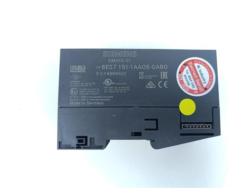 Siemens Simatic S7 ET 200S 6ES7 151-1AA05-0AB0 E-St: 1 V2.2.6 TESTED TOP ZUSTAND