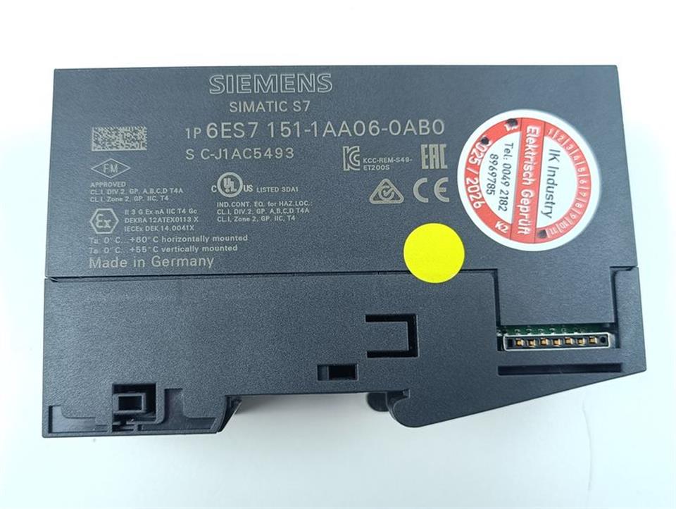 Siemens Simatic S7 ET 200S 6ES7 151-1AA06-0AB0 E-St: 1 V4.0.0 TESTED TOP ZUSTAND