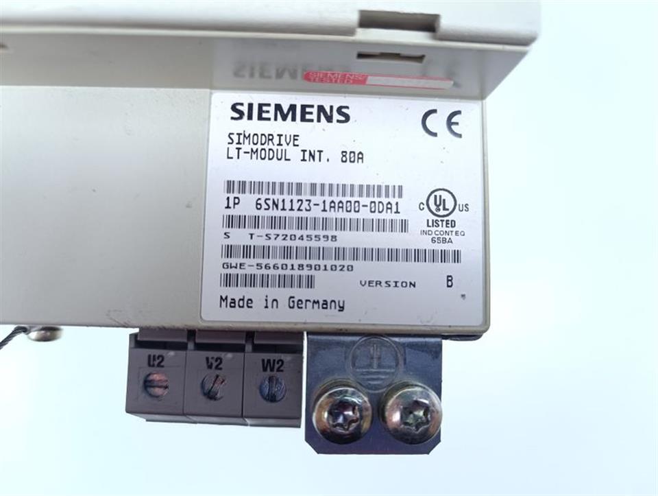 Siemens Simodrive 6SN1123-1AA00-0DA1 LT-Modul Int. 80A Ver. B TOP ZUSTAND TESTED