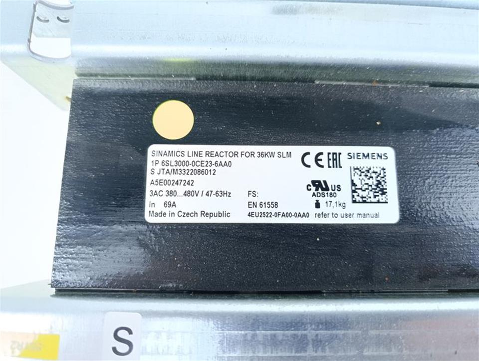 Siemens Sinamics 6SL3000-0CE23-6AA0 Line Reactor For 36kW SLM TOP ZUSTAND