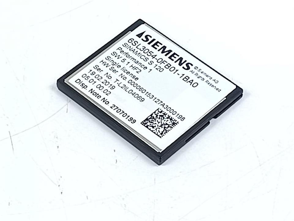Siemens Sinamics  6SL3054-0FB01-1BA0 SINAMICS S120 SW 5.1 HF2 TOPZUSTAND