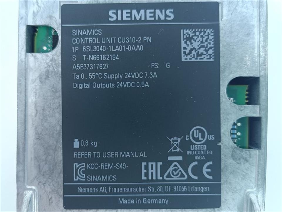 Siemens Sinamics CU310-2 PN 6SL3040-1LA01-0AA0 Version G TESTED & UNUSED OVP