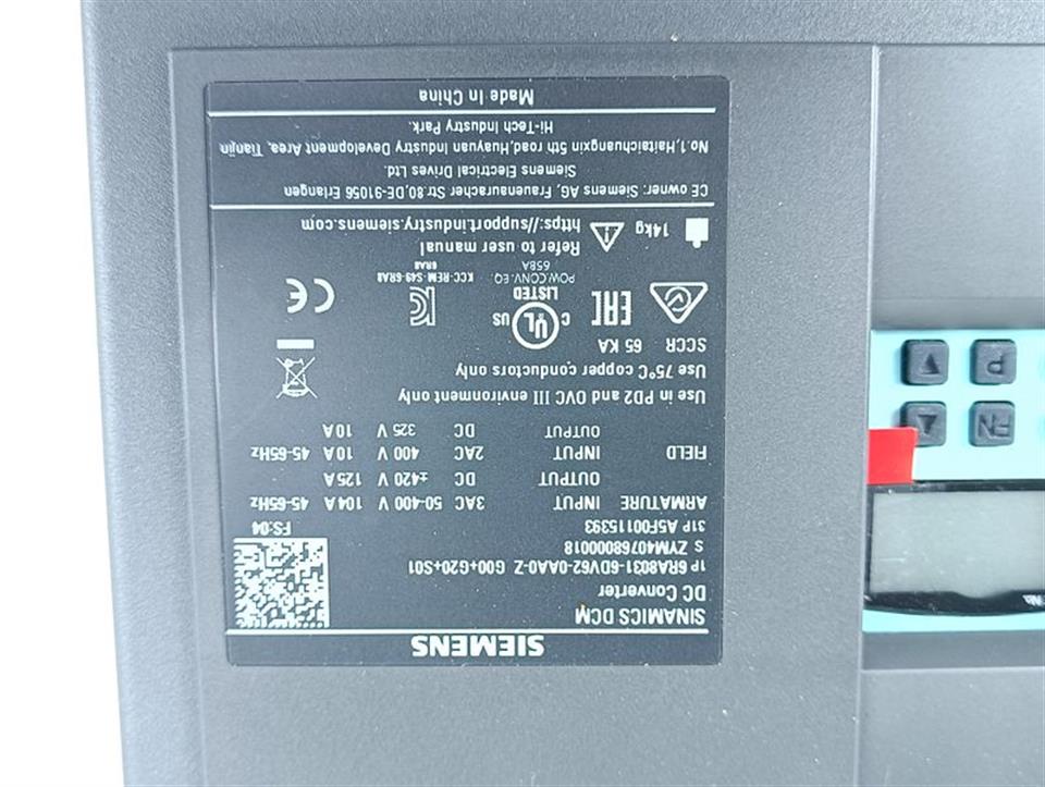 Siemens Sinamics DCM 6RA8031-6DV62-0AA0-Z  DC Converter UNUSED & OVP TESTED
