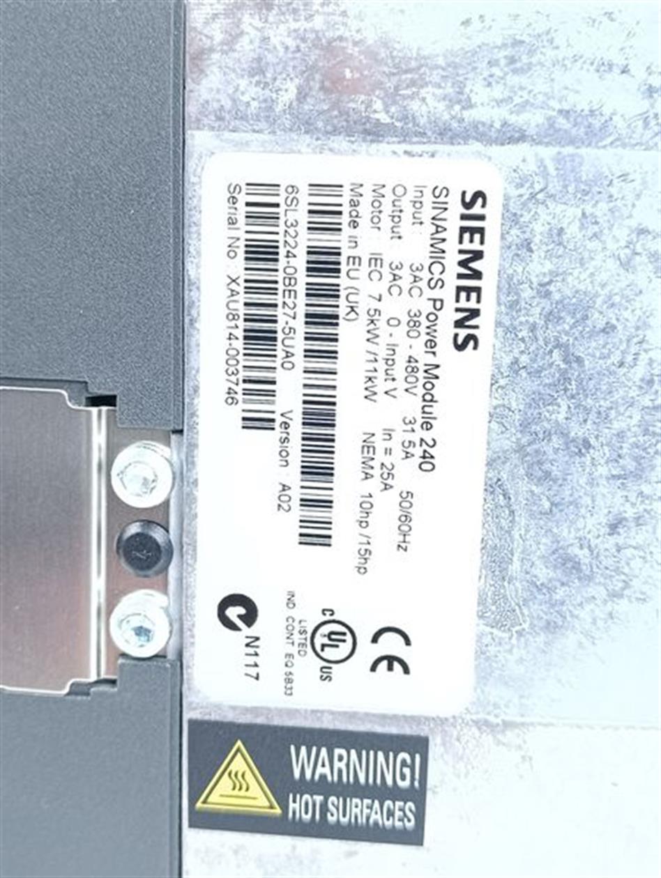 Siemens SINAMICS Power Module 240 6SL3224-0BE27-5UA0 TESTED & NEUWERTIG