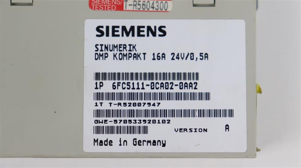 Siemens Sinumerik DMP Kompakt 6FC5111-0CA02-0AA2 VERSION A TOP ZUSTAND