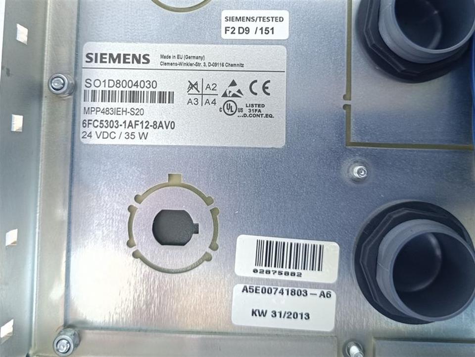 Siemens SINUMERIK MPP483IEH-S20 Panel Bedientafel 6FC5303-1AF12-8AV0 Vers A1 TOP