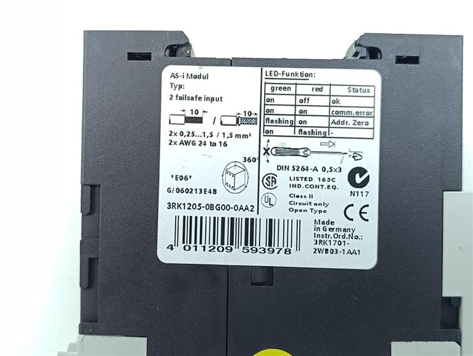 Siemens Sirius 3RK1205-0BG00-0AA2 E:06 Spannungsüberwachung TOP ZUSTAND