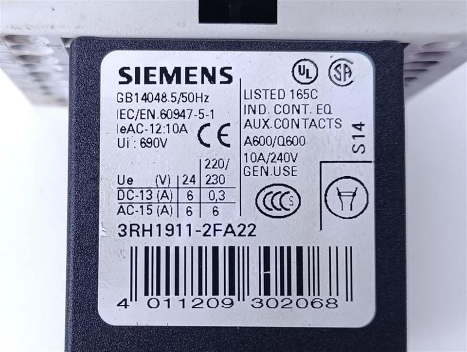 Siemens SIRIUS 3RT1017-2BB41 + 3RH1911-2FA22 + 3RV1917-7AA00 TOP ZUSTAND