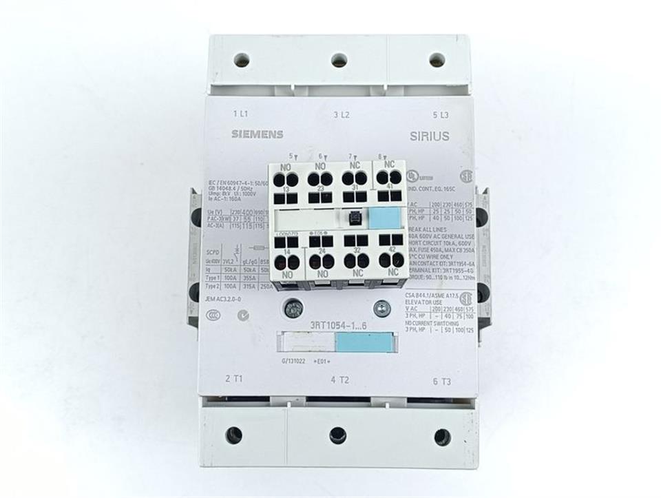 Siemens Sirius 3RT1054-1AP36 3RH1921-1DA11 RT1956-1CD00 3RH1921-2FA22 TOPZUSTAND