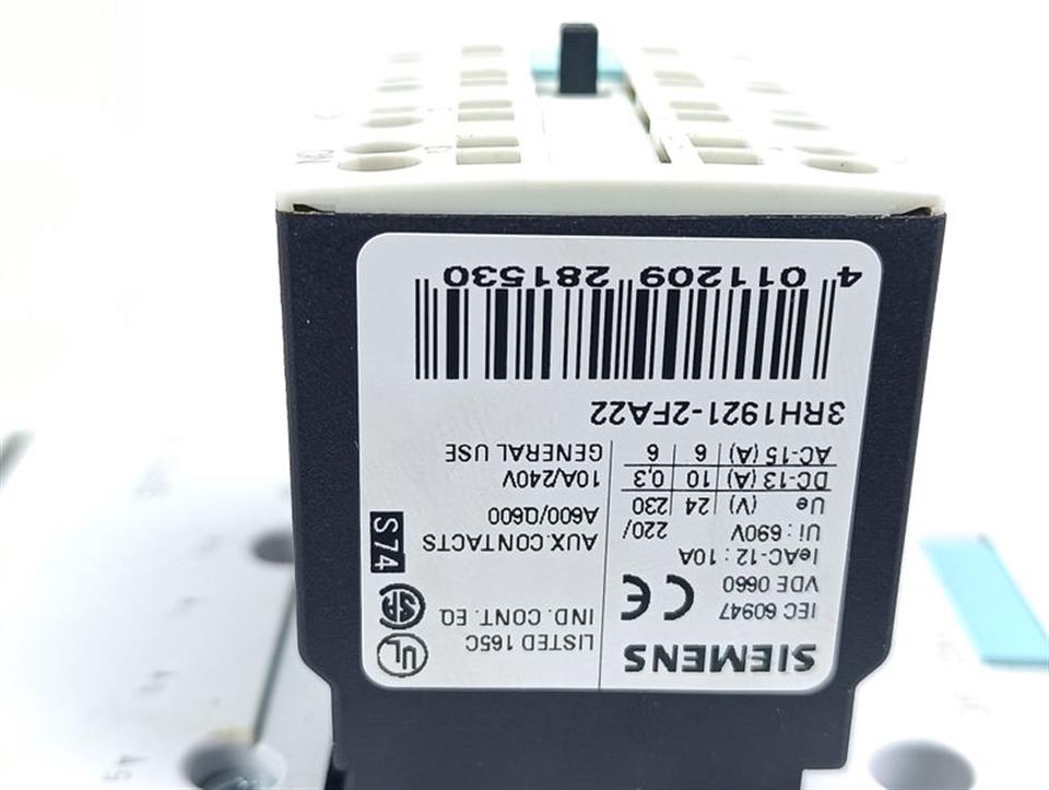 Siemens Sirius 3RT1054-1AP36 3RH1921-1DA11 RT1956-1CD00 3RH1921-2FA22 TOPZUSTAND