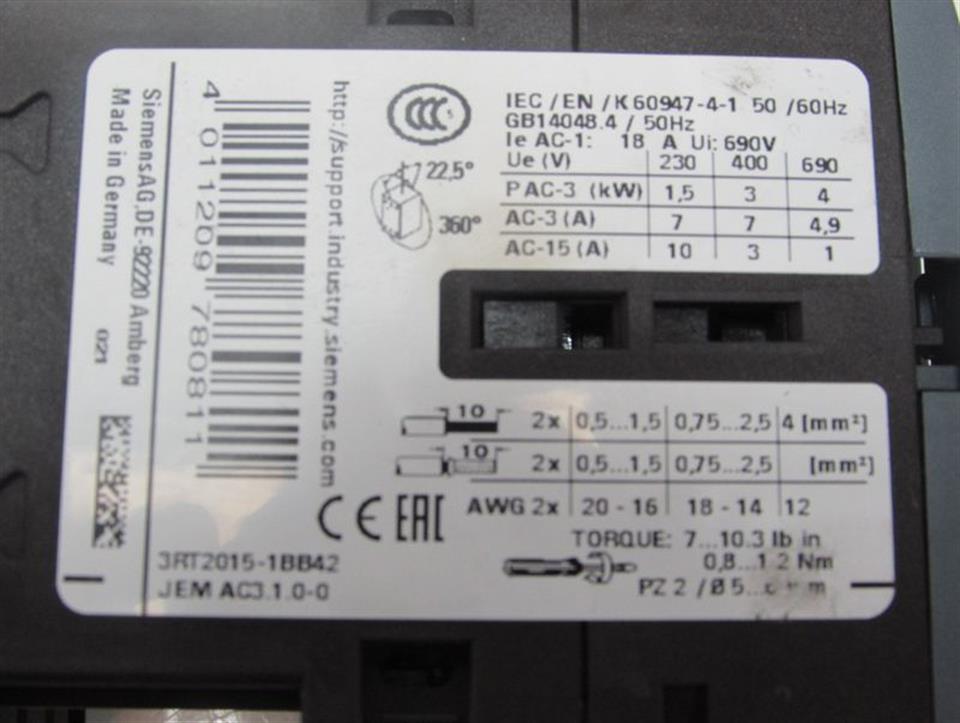 Siemens SIRIUS 3RT2015-1BB42 Top Zustand