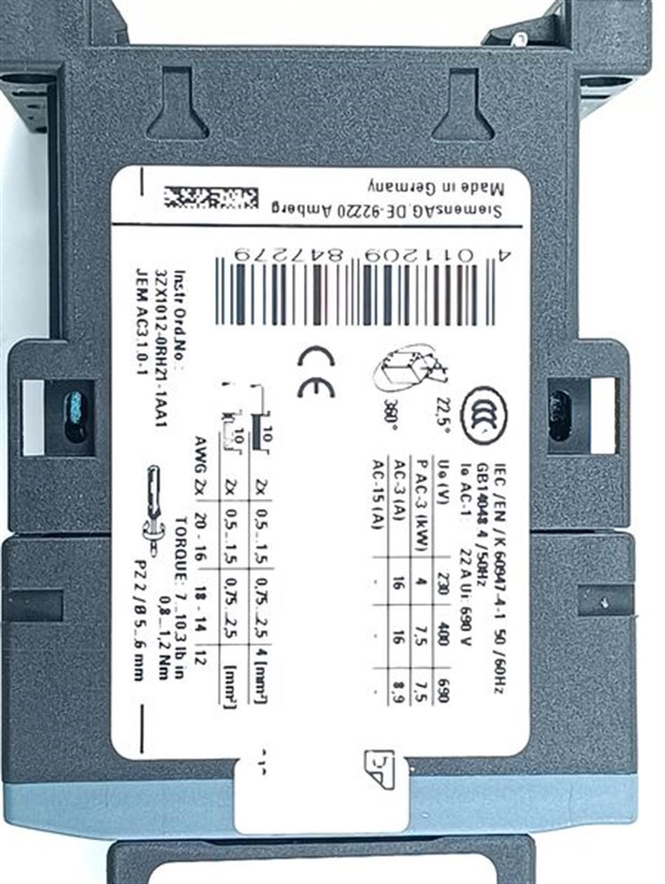 Siemens SIRIUS 3RT2018-1BB44-3MA0 + A8E56200509430  TOP ZUSTAND