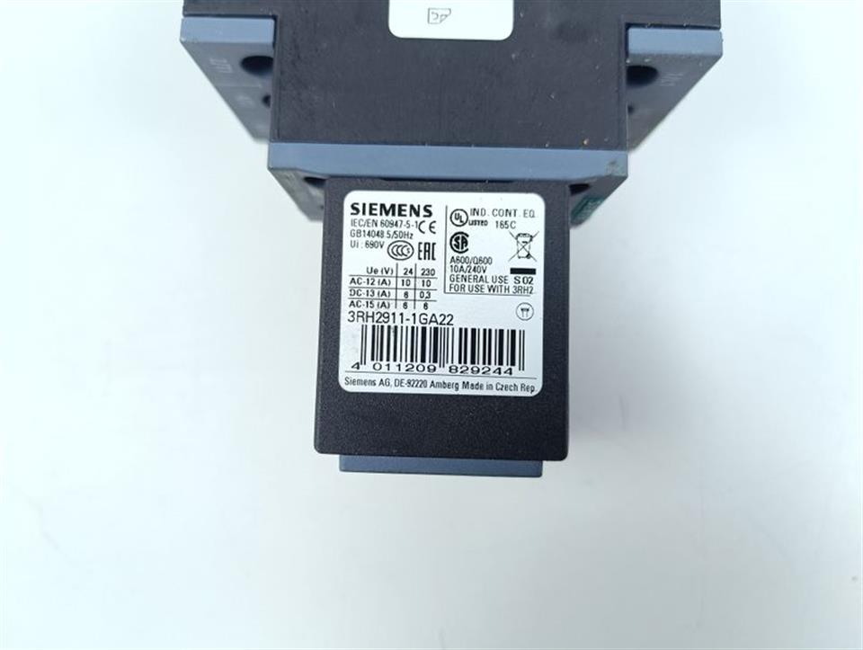 Siemens SIRIUS 3RT2024-1BB40 + 3RH2911-1GA22 GEBRAUCHT