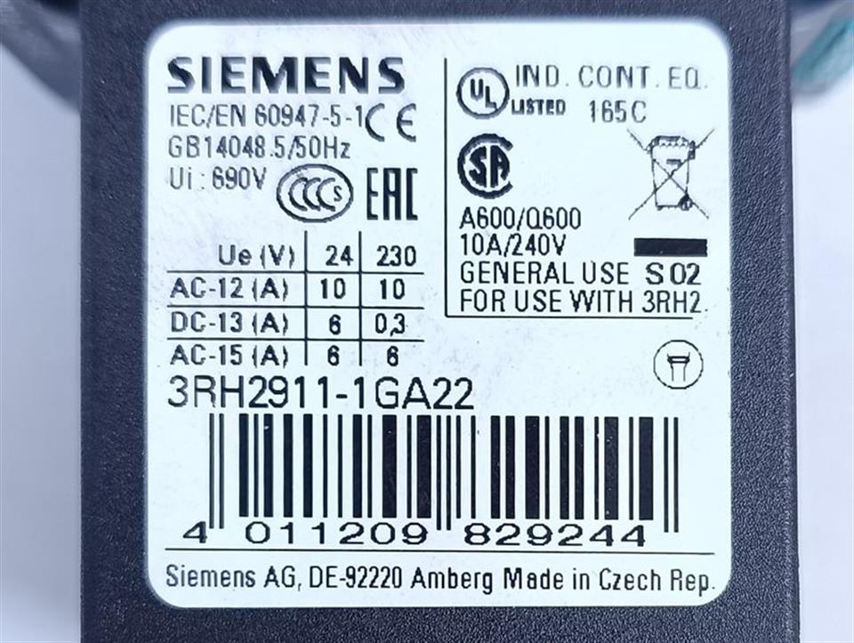 Siemens SIRIUS 3RT2024-1BB40 + 3RH2911-1GA22 TOP ZUSTAND