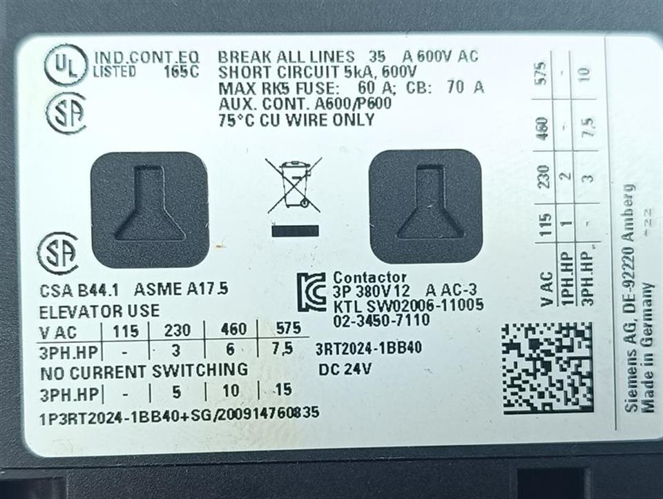 Siemens SIRIUS 3RT2024-1BB40 E-STAND: 04 + 3RH2911-1HA22 E-St: 03 TOP ZUSTAND