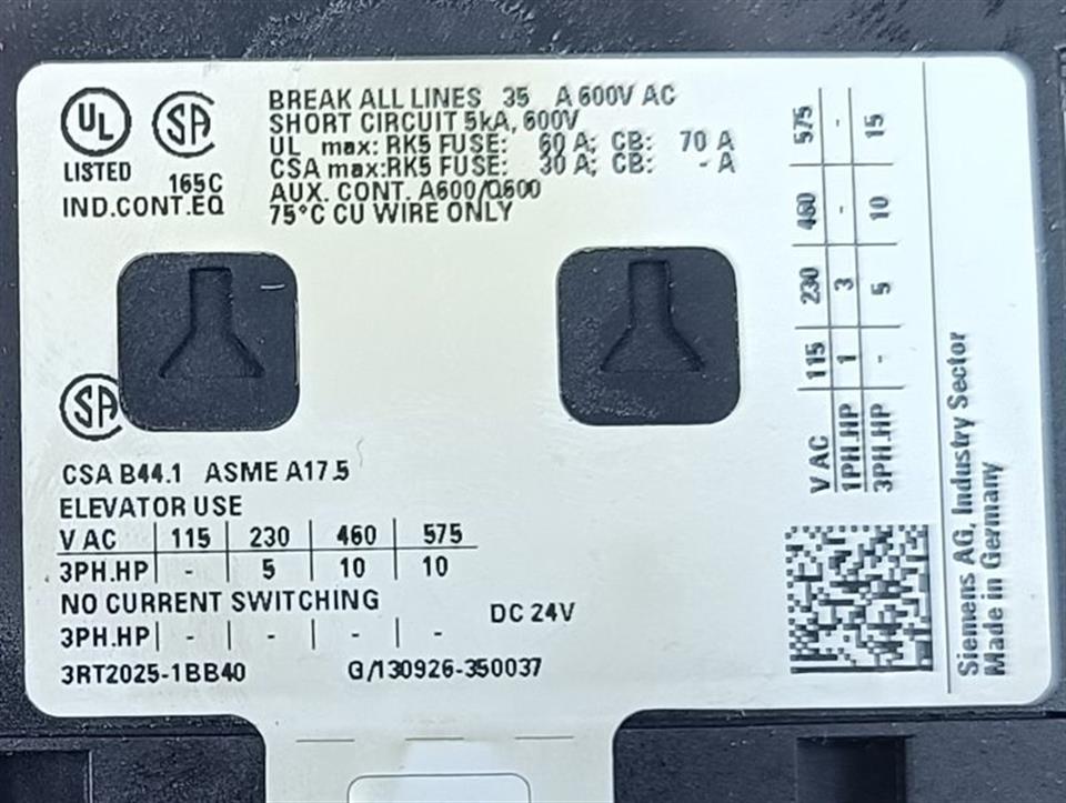 Siemens SIRIUS 3RT2025-1BB40 E-STAND: 02 TOP ZUSTAND