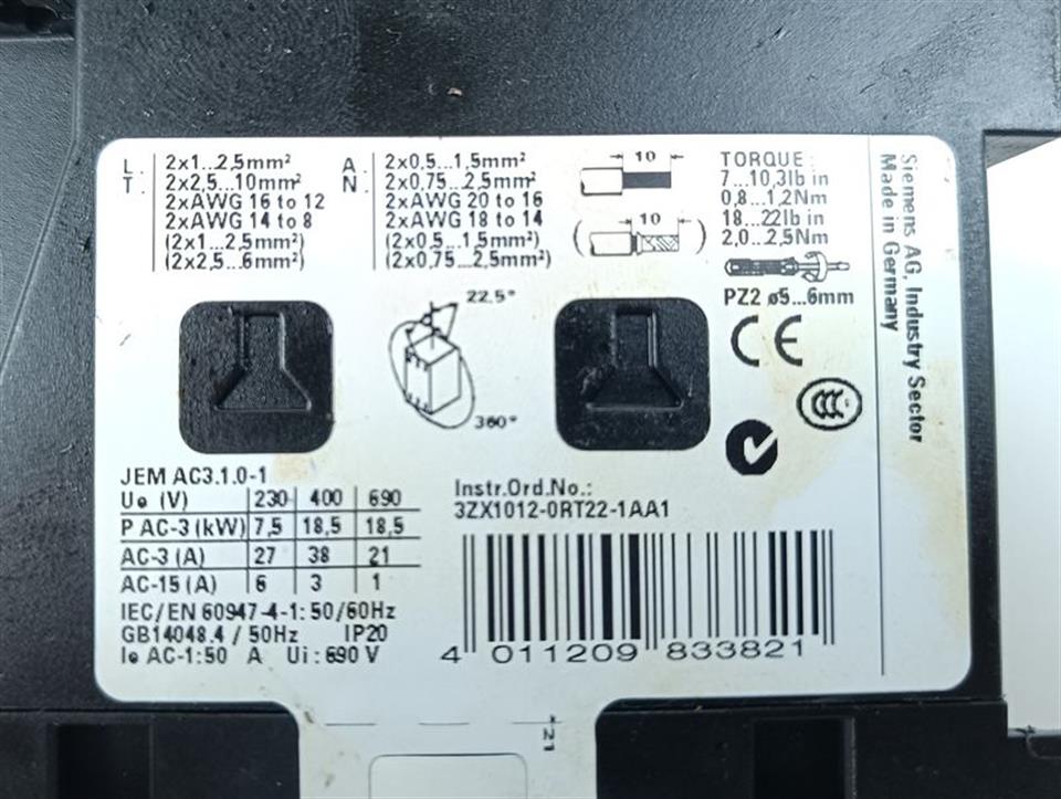 Siemens Sirius 3RT2028-1BB40 +3RH2911-1GA22 TOP ZUSTAND