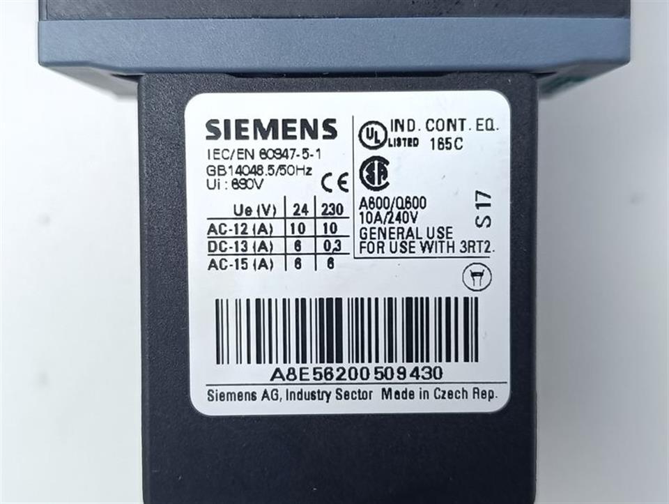 Siemens SIRIUS 3RT2036-1NB34-3MA0 E-St: 01 + A8E56200509430 E02 TOP ZUSTAND