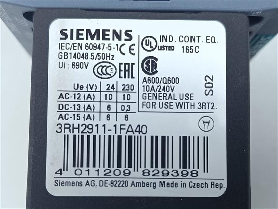 Siemens SIRIUS 3RV1011-0JA10 E09 + 3RT2015-1BB42 E06 + 3RT2916-1BB00 TOP ZUSTAND