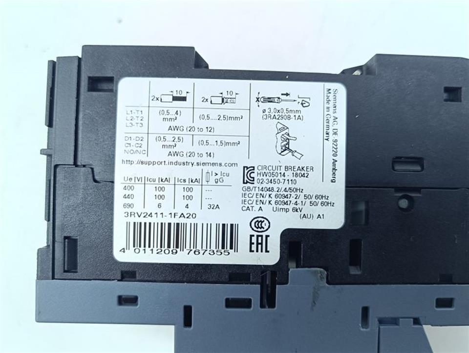 Siemens SIRIUS Leistungsschalter 3RV2411-1FA20 TOP ZUSTAND