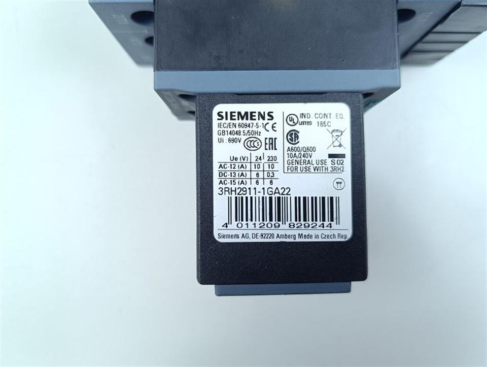 Siemens SIRIUS Leistungsschütz 3RT2026-1BB44 E03 + 3RH2911-1GA22 TOP ZUSTAND