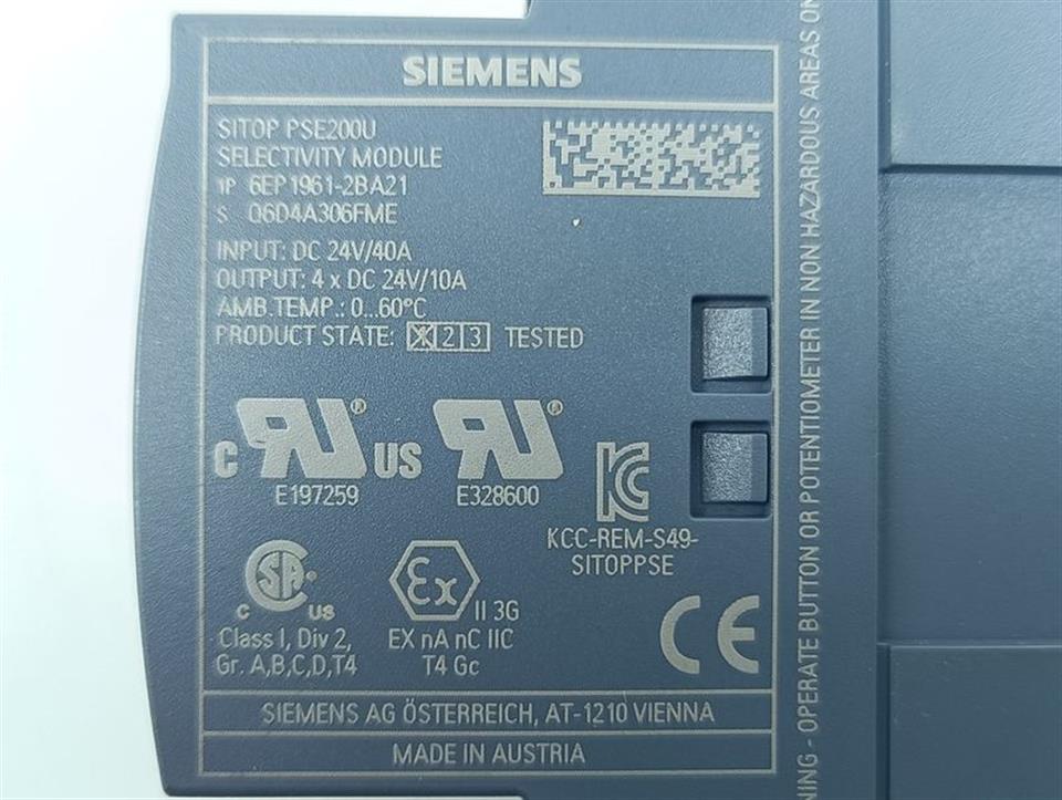 Siemens SITOP PSE200U 6EP1961-2BA21 E-Stand: 01 TOP ZUSTAND