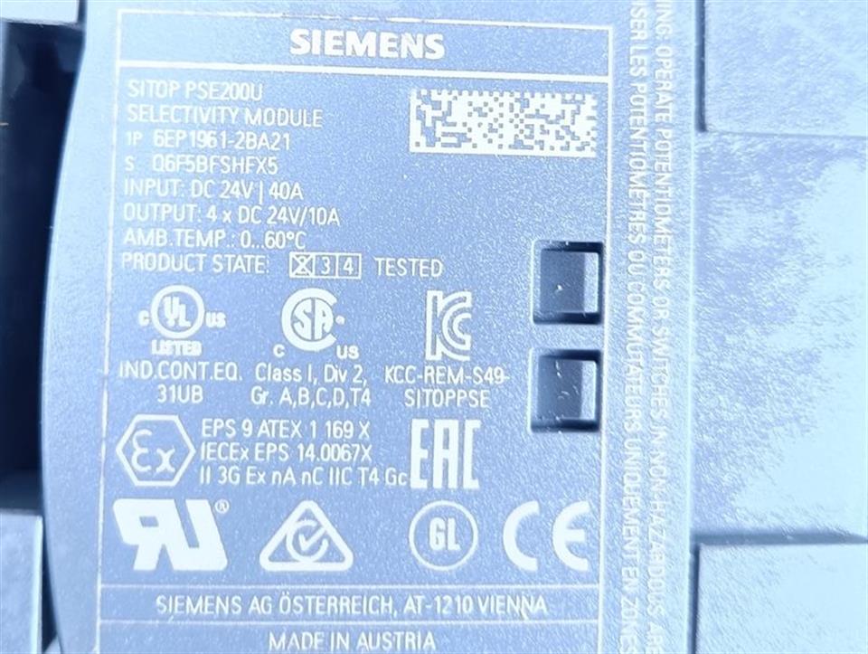 Siemens SITOP PSE200U 6EP1961-2BA21 E-Stand: 02 TOP ZUSTAND