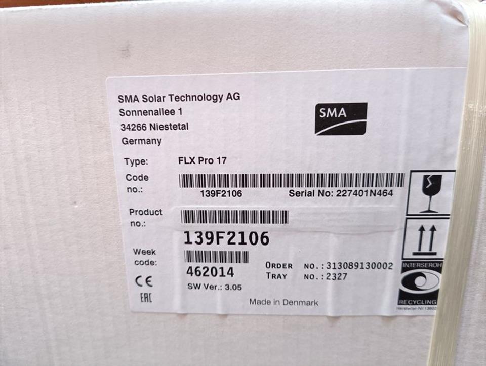 SMA FLX Pro 17 3-phasig Wechselrichter mit 3 MPP-Tracker 17,6 kWp UNUSED & OVP