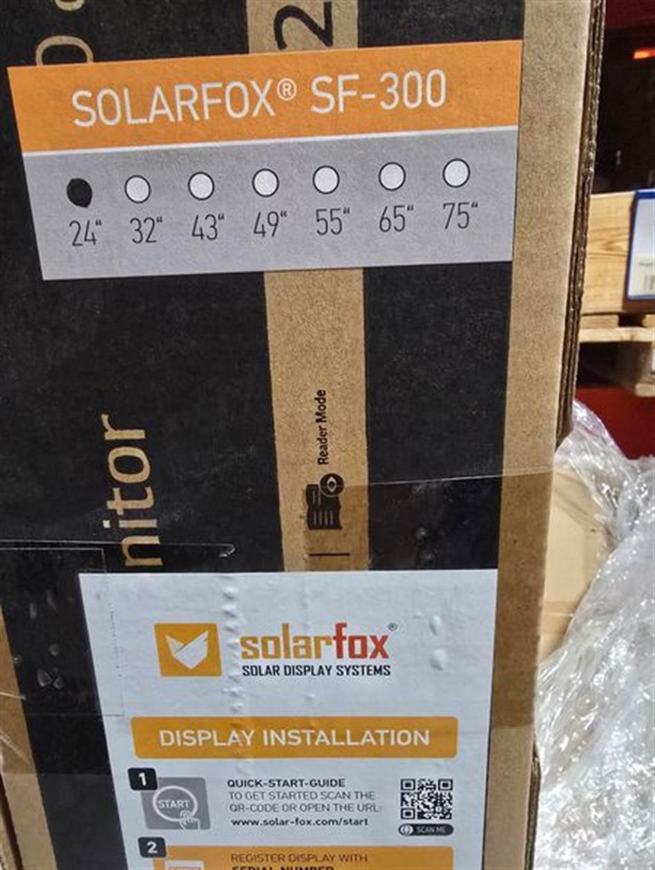 SOLARFOX DISPLAY SF-300 24? Anzeigedisplay 24Zoll PV-Anlage SC-2000 Software NEU