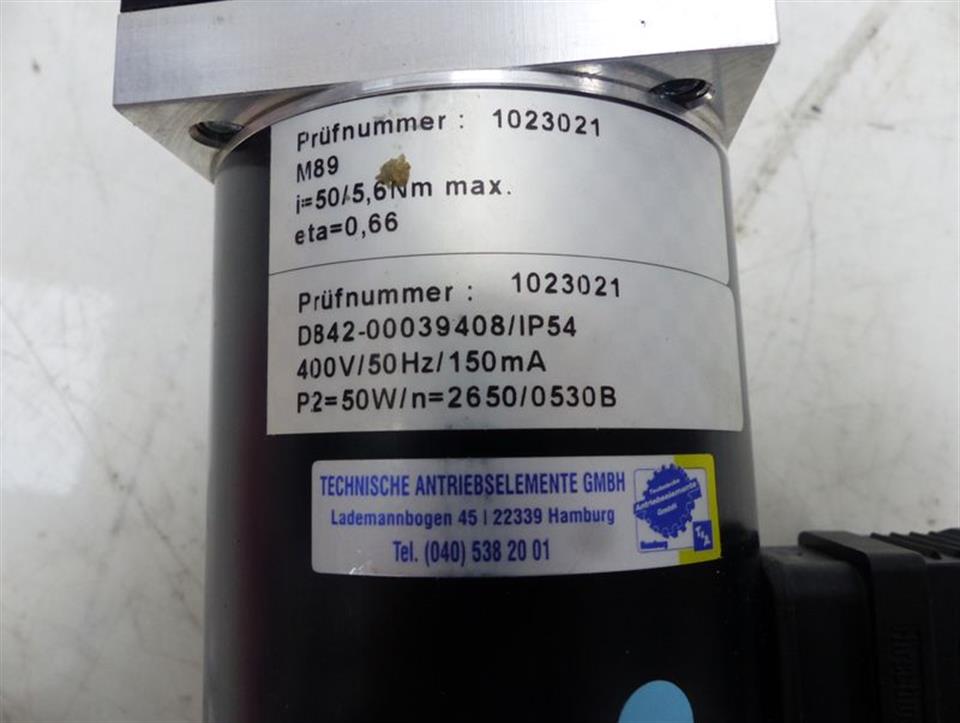 Technische Antriebselemente Getriebemotor DB42-00039408 400V +B3 Nachlaufbremse