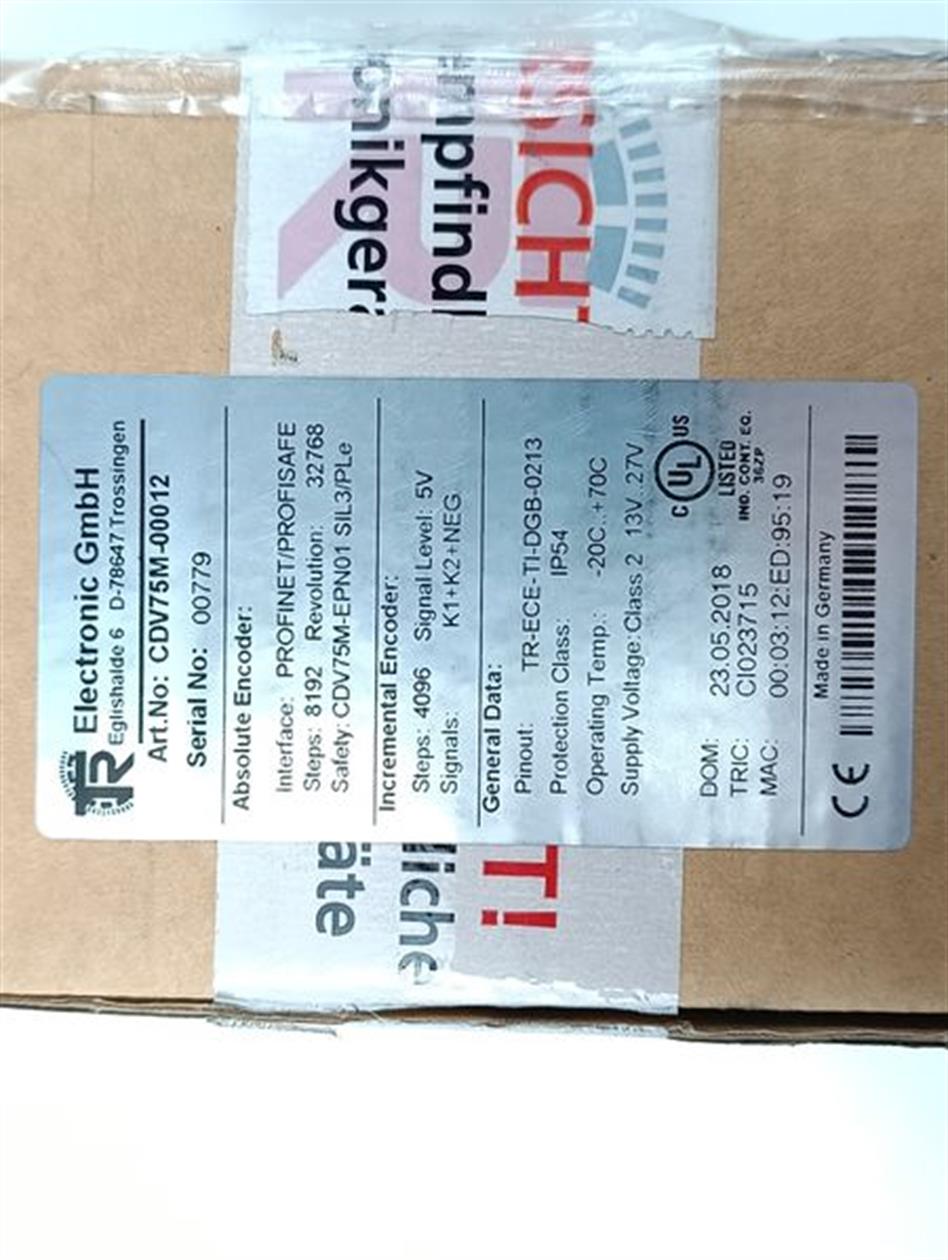 TR Electronic CDV75M-00012 Pofinet Profisafe Encoder UNUSED & OVP