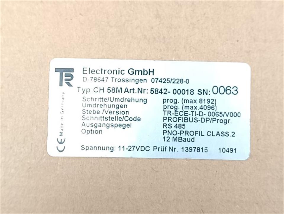 TR Electronic CE 58M Art.Nr. 5842-00018 Pofibus DP RS 485 UNUSED & OVP