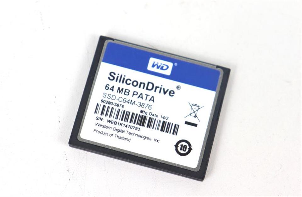 WD Silicon Drive 5CFCRD.0064-03 Speicherkarte SSD-C64M-3876 64MB TOP ZUSTAND