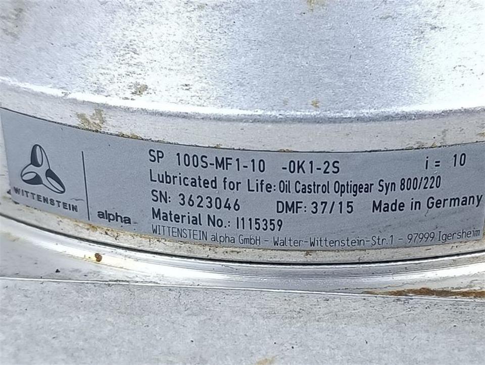Wittenstein Alpha SP 100S-MF1-10 -0K1-2S i=10 TOP ZUSTAND