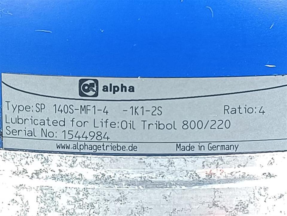 WITTENSTEIN ALPHA SP 140S-MF1-4-1K1-2S Ratio: 4 Gebraucht