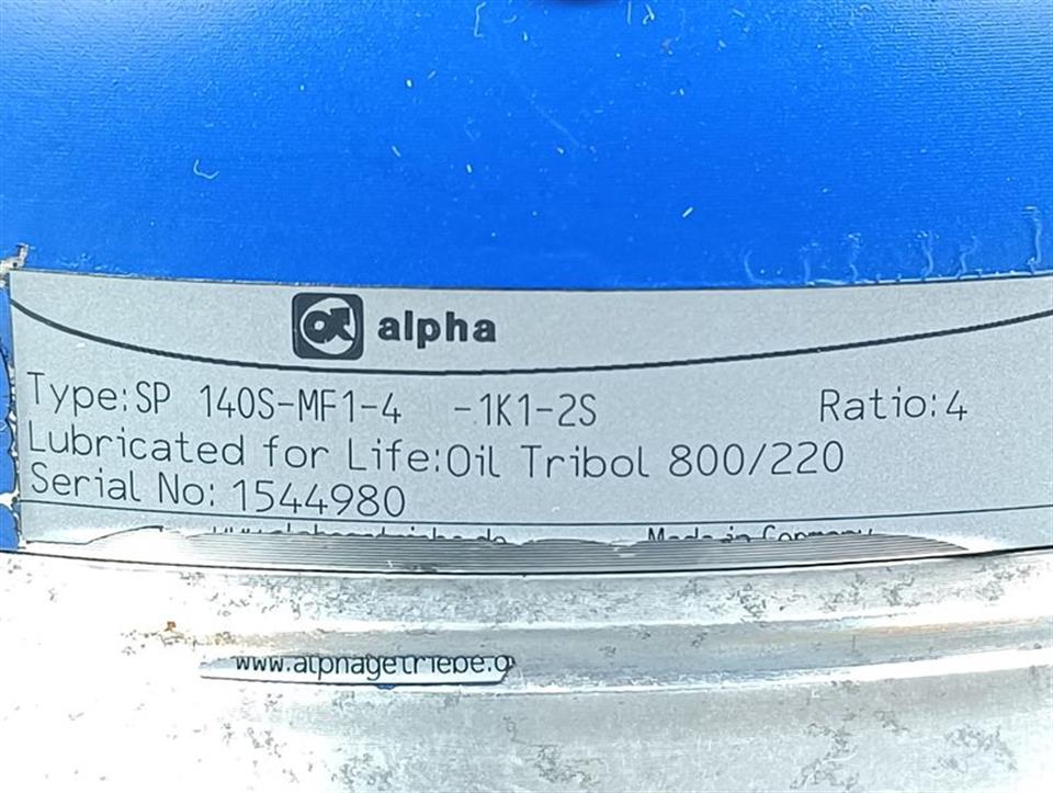 WITTENSTEIN ALPHA SP 140S-MF1-4-1K1-2S Ratio: 4 TOP ZUSTAND